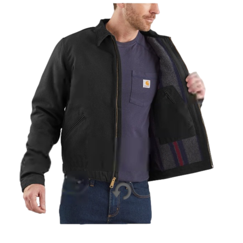 Carhartt Relaxed Fit Duck Blanket -Lined Detroit Jacket Mens Medium Tall